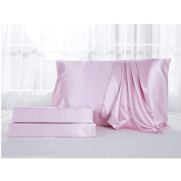 4-Piece Hypoallergenic Silk Satin Sheets